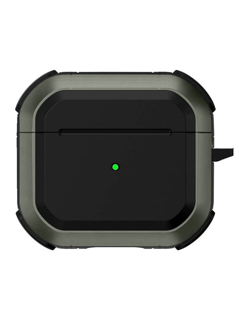 CATANES AirPods Pro 2 Case Shockproof Armor Rugged Cover with Keychain Carabiner Compatible with Apple AirPods Pro 2nd Generation 2022 Case Olive Green  - Image 4