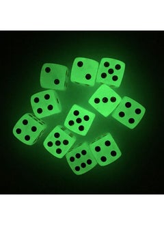 Smartdealspro D6 Six Sided Glow In The Dark Dice Die For Dnd, Mtg, Rpg, Tenzi, Farkle, Yahtzee, Bunco, Teaching Math, Table Board Game (16Mm Golden Dots, 50, Pieces)  - Image 1