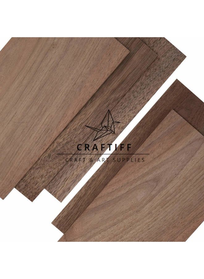 Craftiff Walnut Wood Sheets Thin Lumber, Black Dark Unfinished Board for Crafts - Pack of 5 by - Image 4