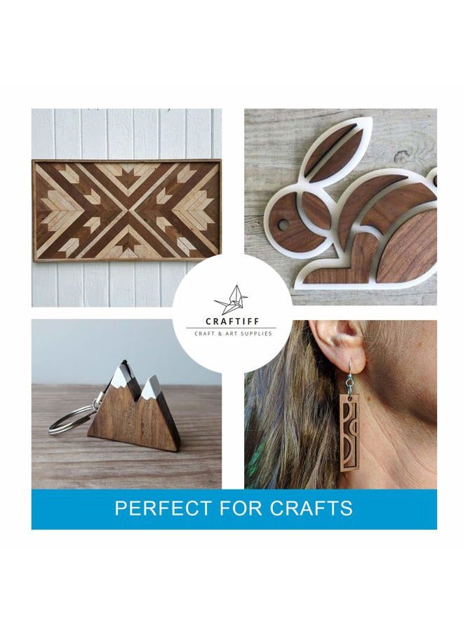 Craftiff Walnut Wood Sheets Thin Lumber, Black Dark Unfinished Board for Crafts - Pack of 5 by - Image 5