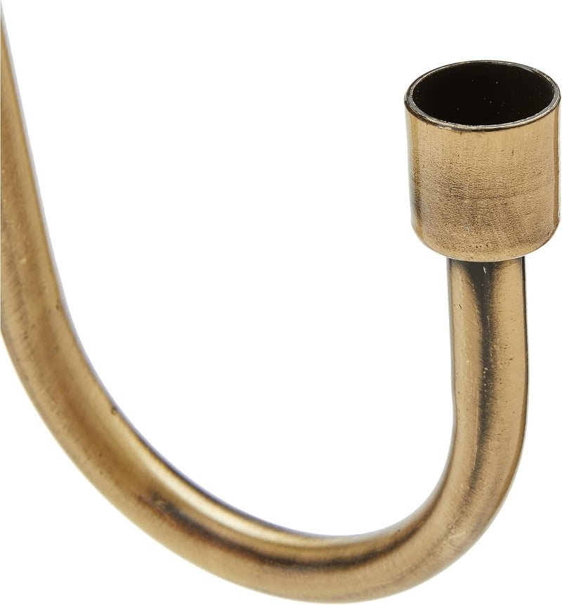 INCREWAY Curtain Hooks, 2 Pcs Round Metal Decorative Curtain Drapery Holdbacks U Shaped Hooks, Wall Mounted Curtain Tieback Hook Holder with Screws(Bronze) - Image 4