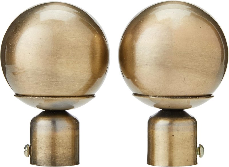 INCREWAY Curtain Hooks, 2 Pcs Round Metal Decorative Curtain Drapery Holdbacks U Shaped Hooks, Wall Mounted Curtain Tieback Hook Holder with Screws(Bronze) - Image 3
