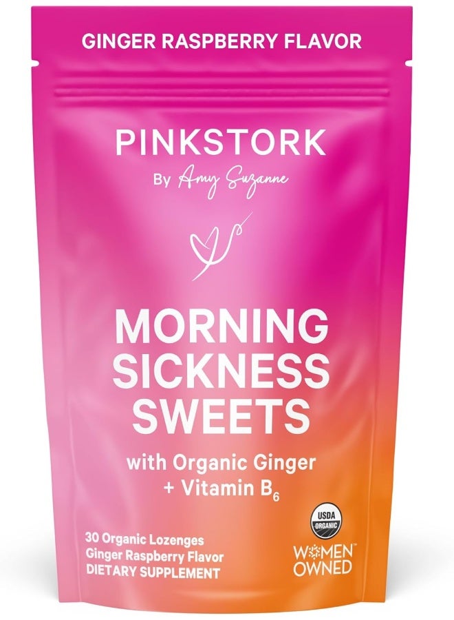 Pink Stork Morning Sickness Organic Hard Candy - Ginger Raspberry - Image 1