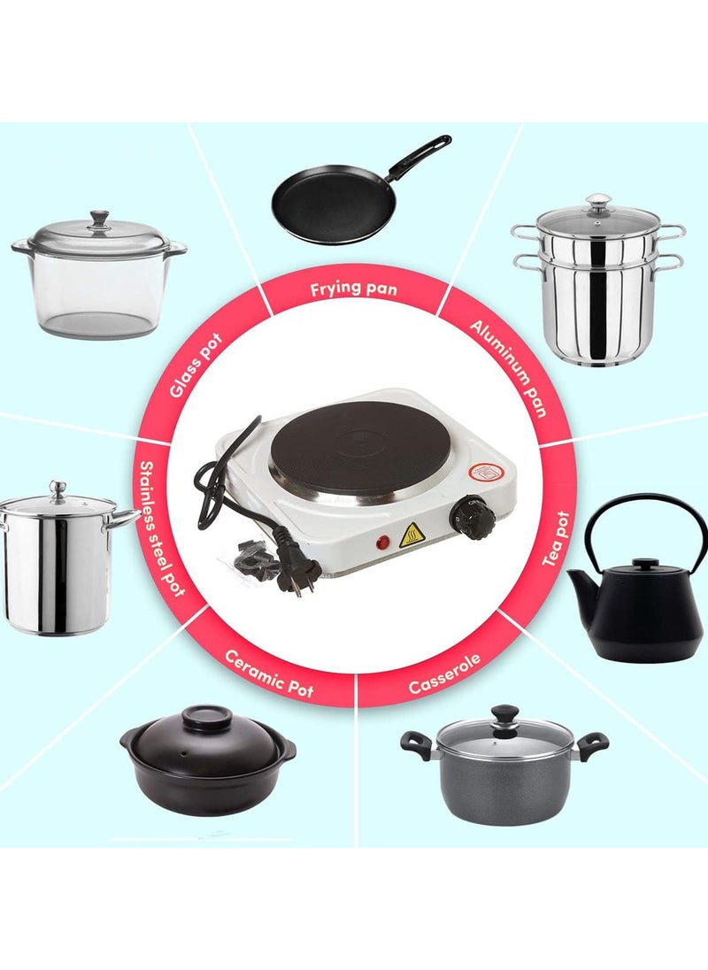 Generic - 1000W 1 Burner Electric Plate Heater with Non-Stick Coating and Overheat Protection - Image 1