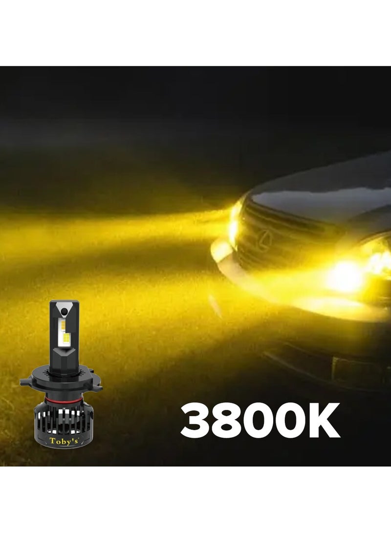 توبيز مصابيح أمامية LED توبيز UH4 مزدوجة 150 وات 15000 لومن جهد DC9-32 فولت تقنية SMD إضاءة منخفضة 3800 كلفن وعالية 6000 كلفن مقاومة للماء IP65 عمر طويل 30000 ساعة - Image 2