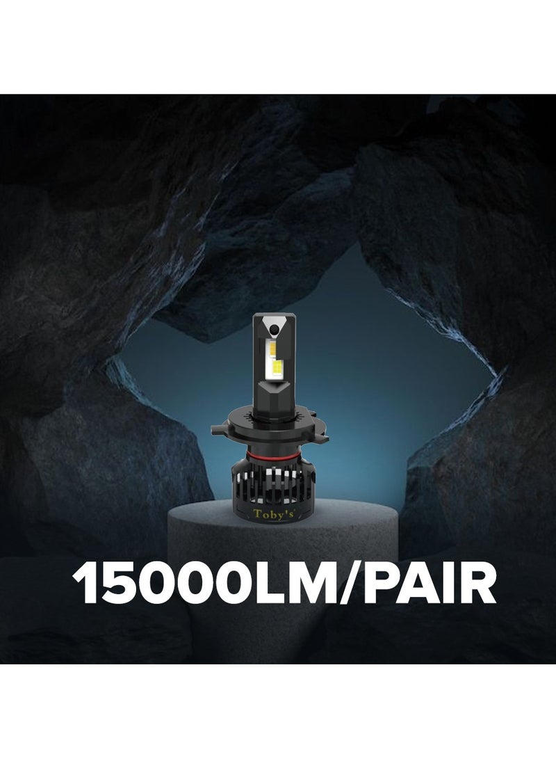 توبيز مصابيح أمامية LED توبيز UH4 مزدوجة 150 وات 15000 لومن جهد DC9-32 فولت تقنية SMD إضاءة منخفضة 3800 كلفن وعالية 6000 كلفن مقاومة للماء IP65 عمر طويل 30000 ساعة - Image 5