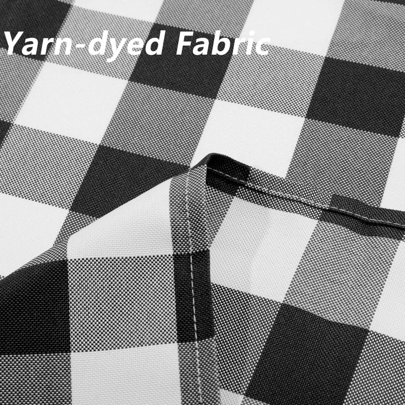 RLoncomix French Door Curtains Buffalo Plaid Window Curtains Rod Pocket Farmhouse Sidelight Curtains 25"W x 72"L Black/White - Image 4