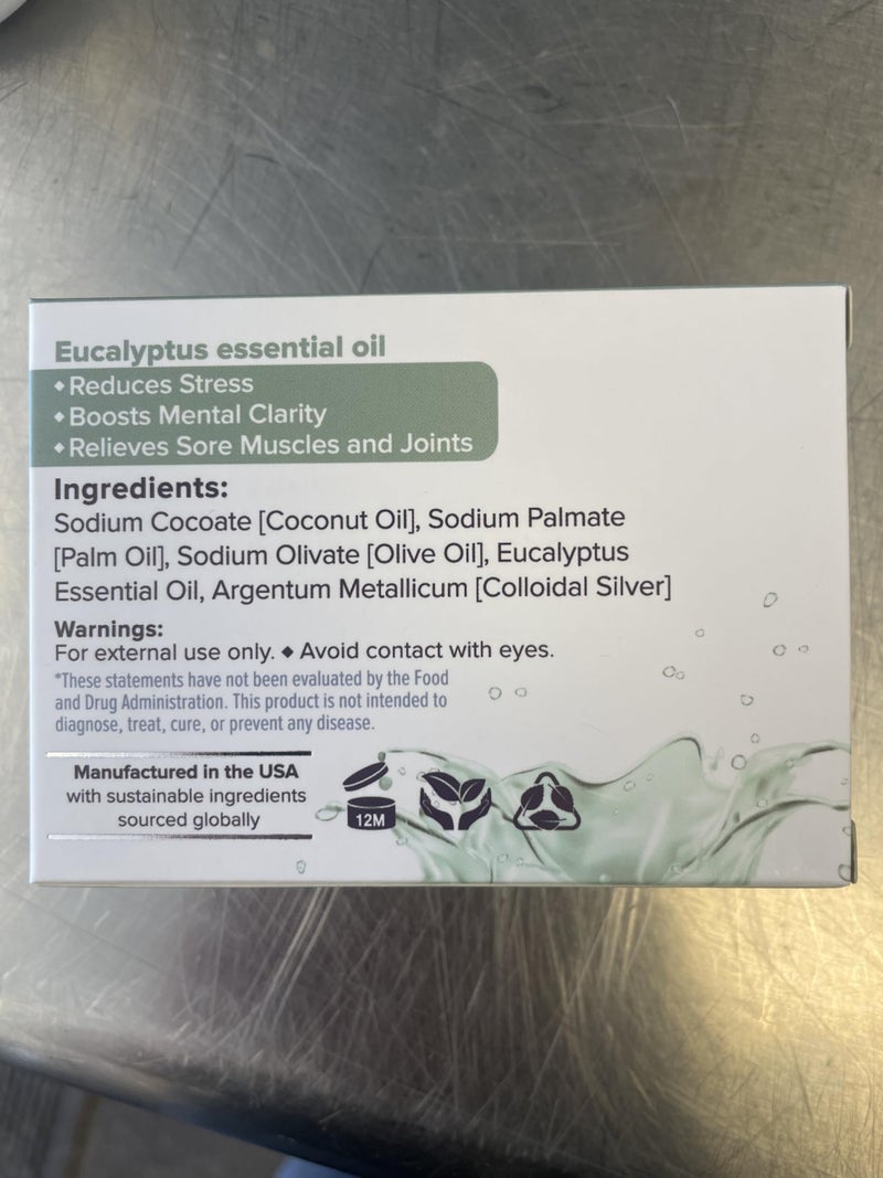 Silver Miracles Colloidal Silver Soap Scented With Eucalyptus - Image 2