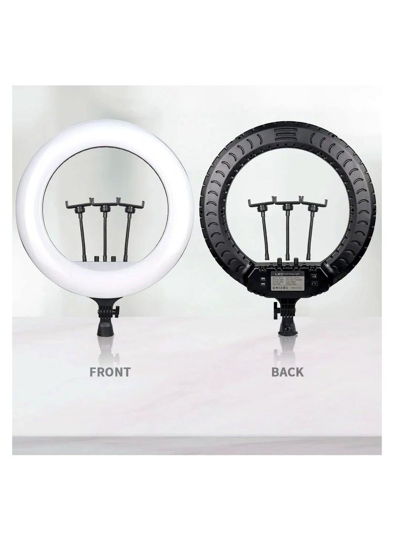 Ring Light With Photography tripod Stand And Remote Control for tiktok snapchat youtube online streaming 21-inch Big Selfie light RL-21 with Remote Black