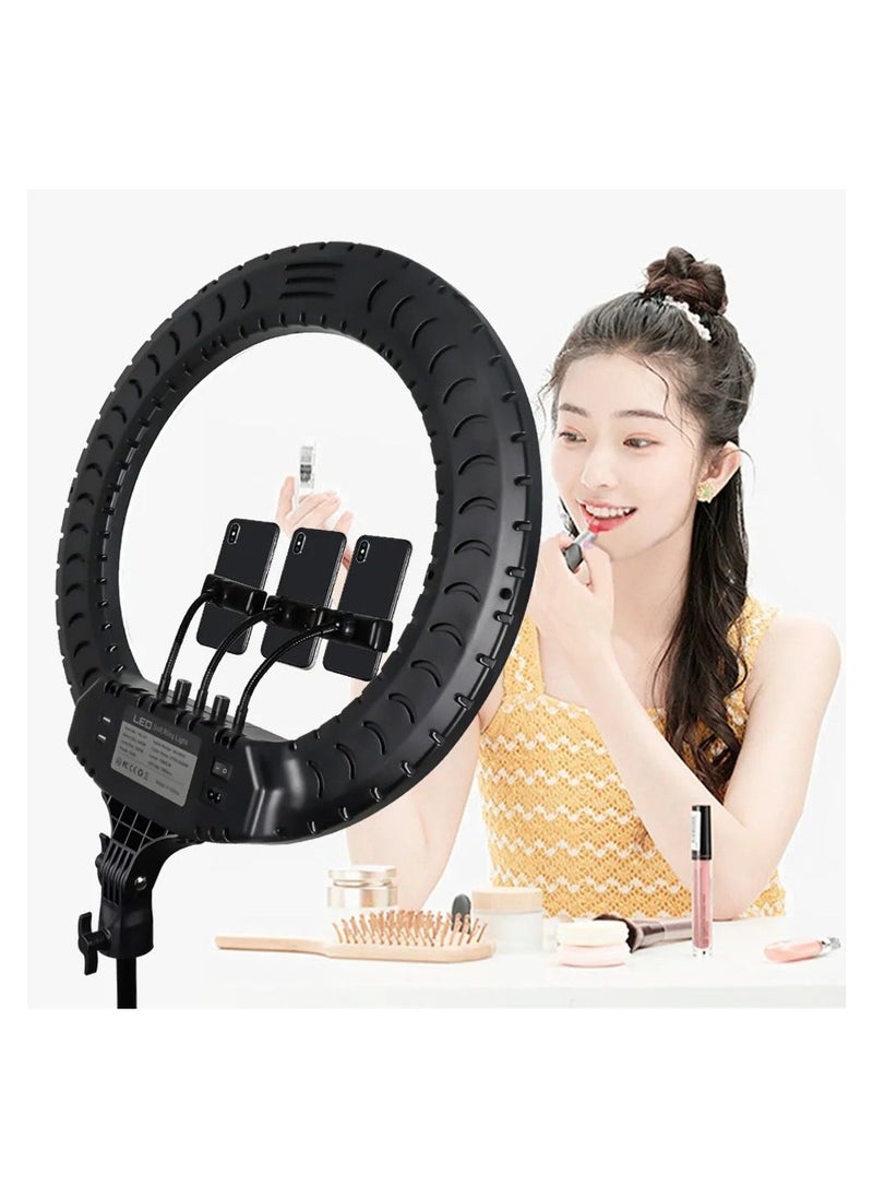 Ring Light With Photography tripod Stand And Remote Control for tiktok snapchat youtube online streaming 21-inch Big Selfie light RL-21 with Remote Black