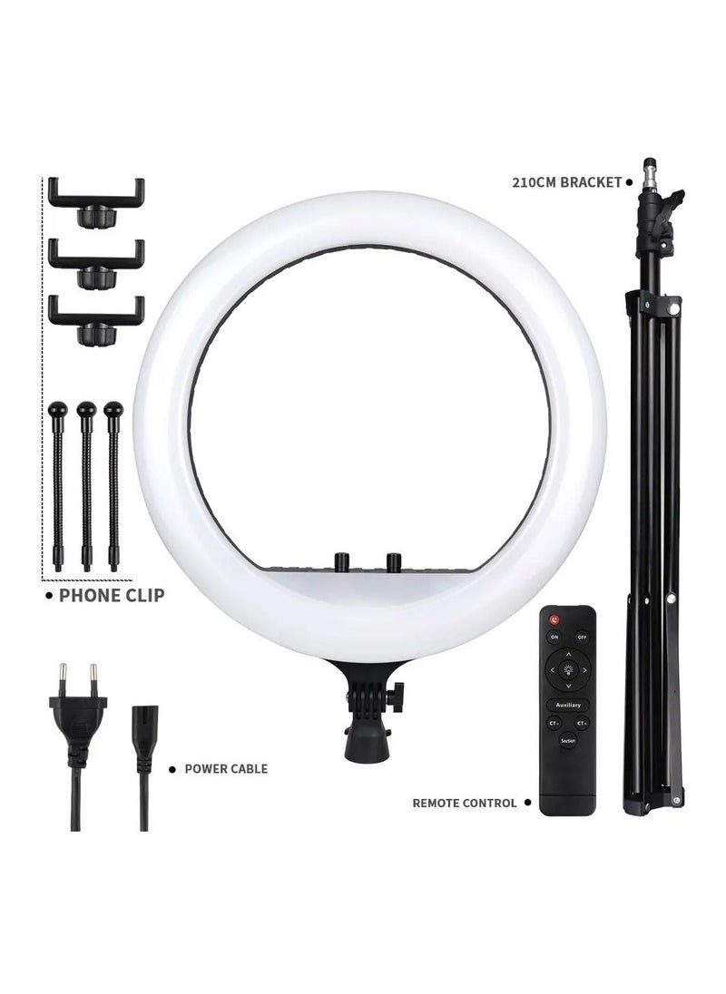 Ring Light With Photography tripod Stand And Remote Control for tiktok snapchat youtube online streaming 21-inch Big Selfie light RL-21 with Remote Black