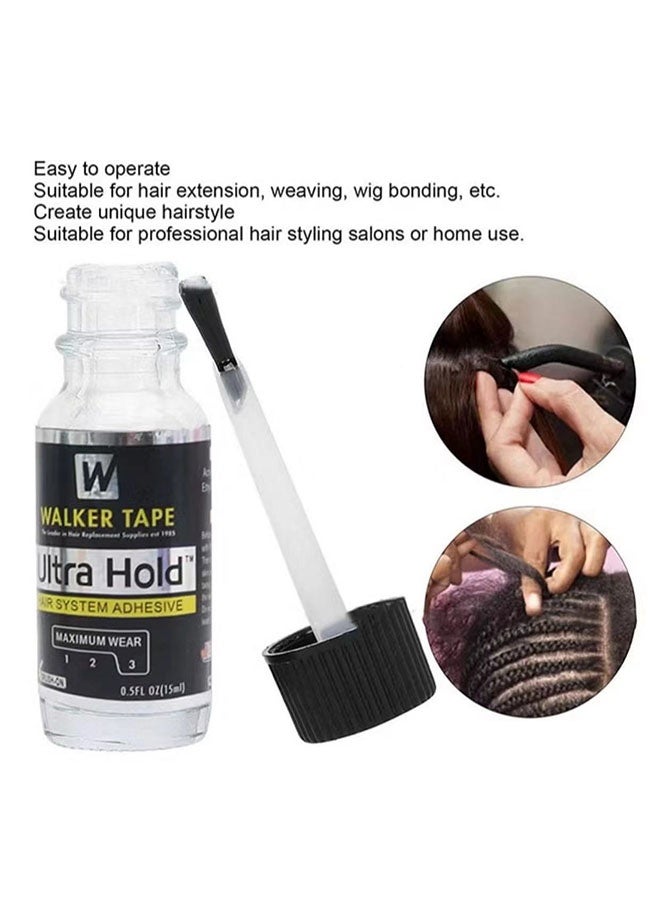 Walker Tape Ultra Hold Hair System Adhesive, Thin Silicone Hair Replacement Adhesive, Long Lasting Fixation For Poly And Lace Wigs, 3-4 Weeks, Wigs, Wig Systems, Invisible, Waterproof Adhesive, 15ML - Image 5