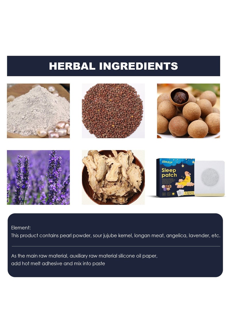 SOUTH MOON Sleep Patches, 12 PCS Natural Sleep Aid for Adults & Kids, Sleep Promoting Stickers to Improve Sleep Quality - Image 3