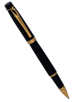 Black and gold pen with cap
