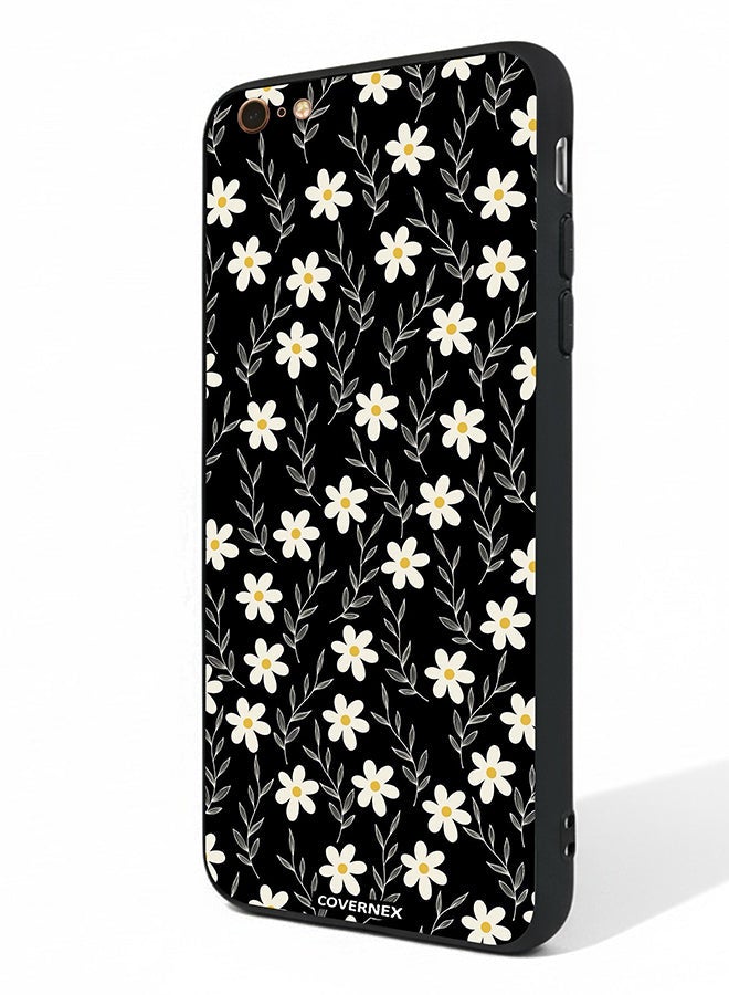 Covernex Apple iPhone 6s Plus Protective Case Cover Printed Featuring Midnight Garden Tiny Daisy Pattern - Image 1