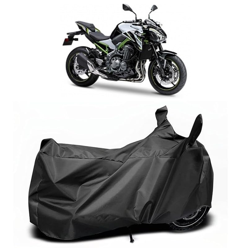 MADAFIYA غطاء دراجة نارية مقاوم للماء MADAFIYA لكاواساكي Z900 [2020] حماية على مدار السنة غطاء دراجة نارية للمطر والشمس (أسود) - Image 1