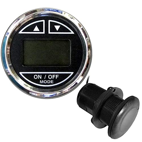Faria Beede Instruments Faria 13795 Chesapeake Depth Sounder ThruHull  Black SS 2