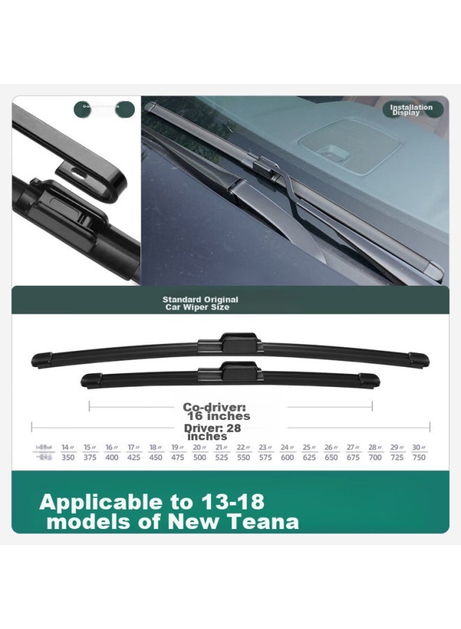 XUFENG Xufeng Car Accessories (xufeng) Nissan Teana Windshield Wipers For 2013-2018 Models, 2016 Dedicated, Boneless Wiper Blades, Automotive Accessories, Original Equipment Manufacturer  - Image 2