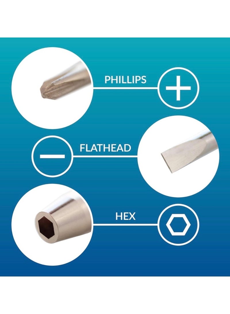 CleanWave - The Pure Effect 2-Pack Mini Eyeglass  Screwdriver Keychain Set – Precision Steel Repair Tool Kit for Glasses, Sunglasses, Watches & Electronics – Portable, Durable & Easy-to-Use Hand Tools - Image 2