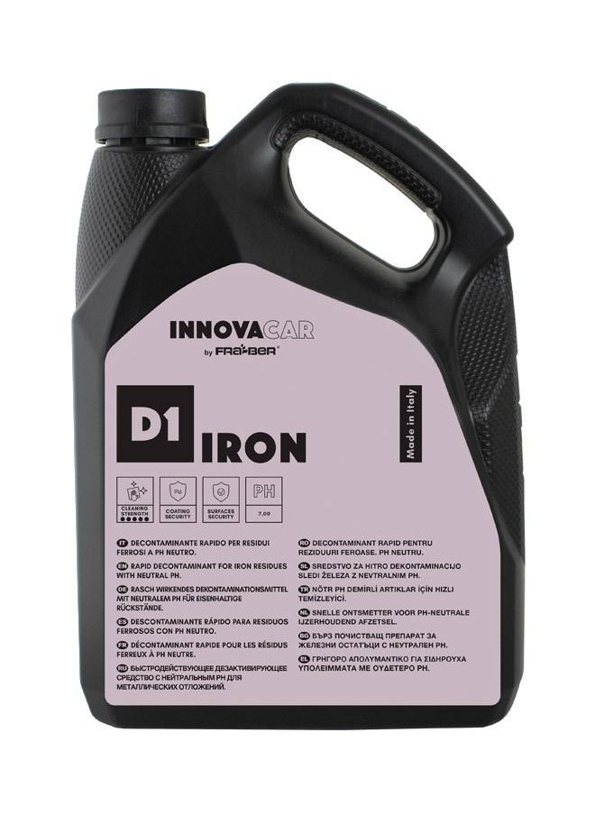 FRA-BER  D1 IRON 4.5L - A powerful formula that cleanses rims, car body and glass from iron, rust and oxide residues without affecting the car body or plastic parts.- [79772] - Made in Italy