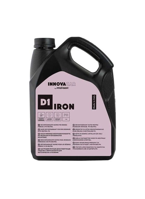 FRA-BER  D1 IRON 4.5L - A powerful formula that cleanses rims, car body and glass from iron, rust and oxide residues without affecting the car body or plastic parts.- [79772] - Made in Italy