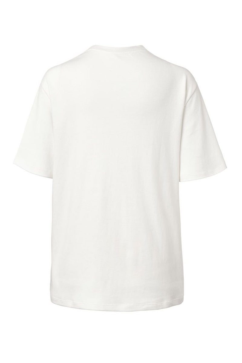 Tchibo Women Crew Neck Short Sleeve Graphic Top, White - Image 3