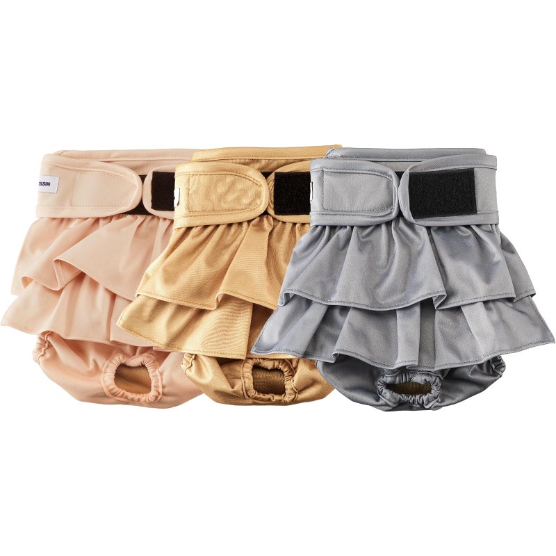 VUNCESSIN Reusable Dog Diapers Female Washable, Premium Doggie Diaper for Dogs, Pack of 3, Highly Absorbent Extra Extra Large Dog Diaper for Heat, Incontinence and Puppy Training(XXL) - Image 1