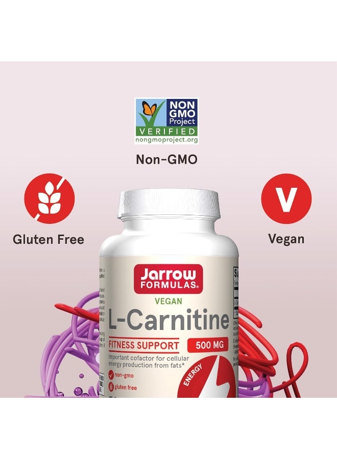 jarrow formulas L-Carnitine Tartrate 500 Mg, Important Cofactor For Energy Production (Atp) From Fats, Up To 50 Servings, White, 50 Count - Image 5