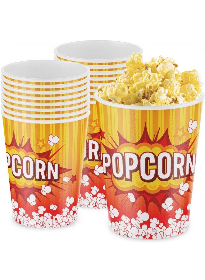 Avant Grub Leakproof Super Durable 32oz Popcorn Cups 200 Pk. Grease-Proof Disposable Pop Corn Tubs With Cool Design Are the Ultimate Movie Theater Accessory. Large Containers Great for Any Party or Event.  - Image 1