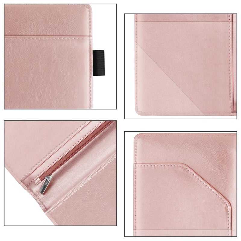 WAVEYU Server Book for Waitress Book with Zipper Pocket, Cute Server Books for Waiter Leather, Money Organizer Wallet, Cash Check Bill Receipt Holder Presenter, 8x5 inch, Colorful Marble - Image 3