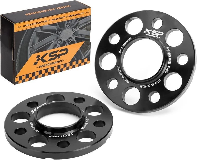 KSP PERFORMANCE KSP 5X112mm Wheel Spacers,12mm 66.56mm Hubcentric Bore Forged Tuning Spacer for Most Vehicle, Newer A4 S4 A5 S5 A6 S6 A7 S7 A8 Quattro, 2019+ (G-Chassis),2pcs - Image 1
