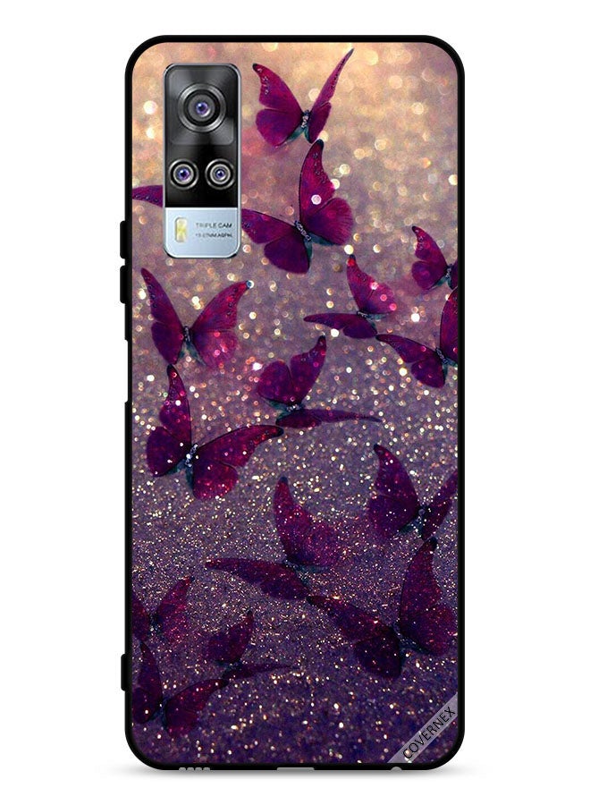 Covernex vivo Y51 2020 Protective Case Cover Glitter Butterflies - Image 1