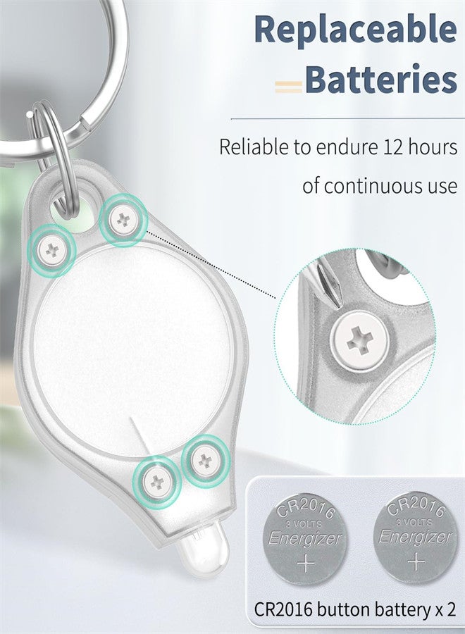 7 Pack LED Flashlight Keychain, Mini Keychain Light 14 Lumen Portable Ultra Bright, Battery Powered Key Ring Torch for Outdoor Camping Hiking and Emergency Lighting - Image 2