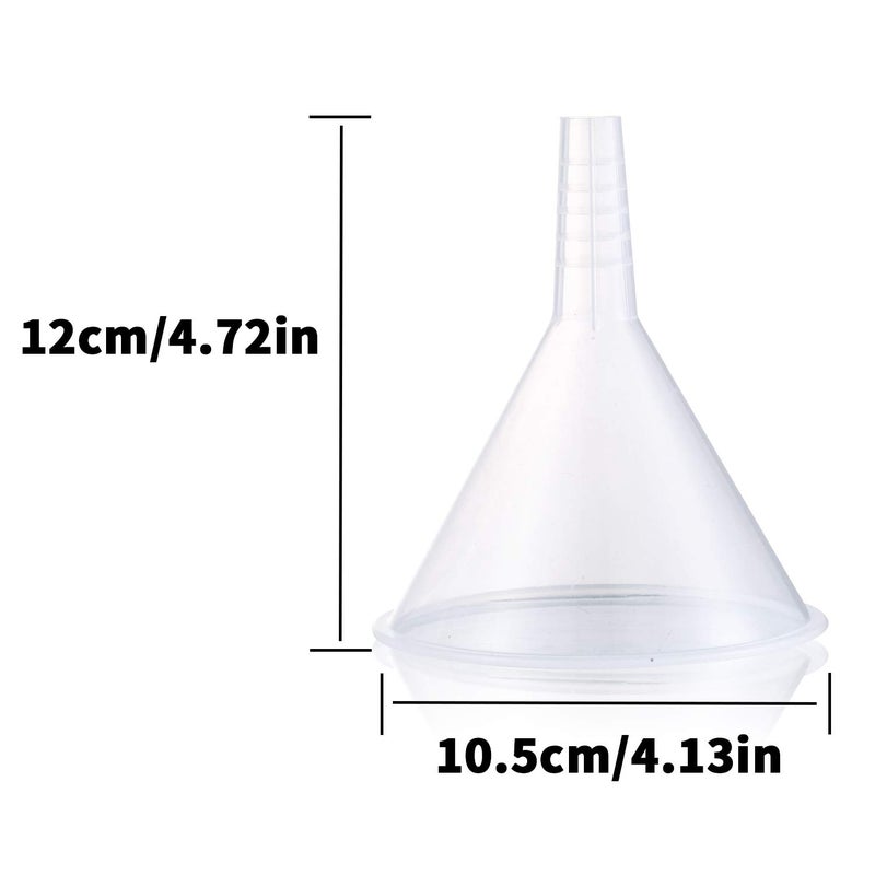 Young4us Plastic Funnel Set, 3 Pcs Lab PP Funnels, 100mm x 2, 75mm x 2, 50mm x 2 (Pack of 3) - Image 3