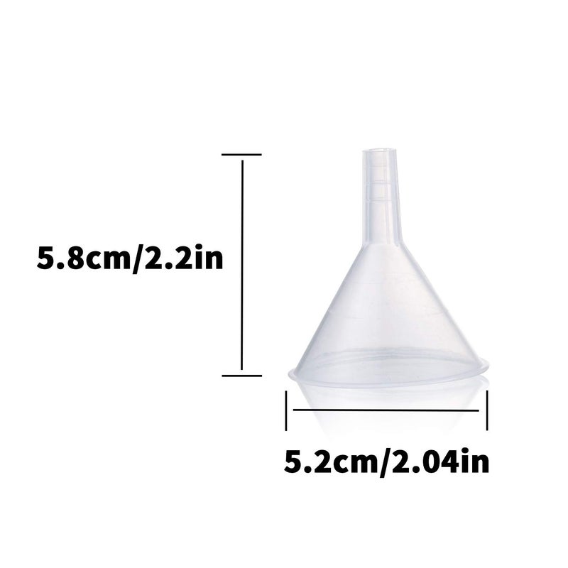 Young4us Plastic Funnel Set, 3 Pcs Lab PP Funnels, 100mm x 2, 75mm x 2, 50mm x 2 (Pack of 3) - Image 4