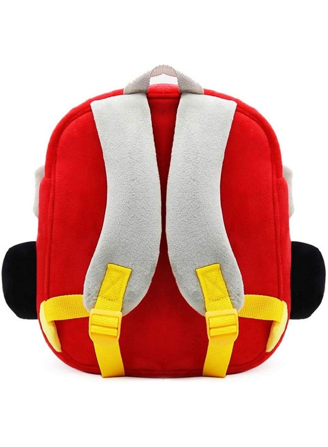 فرانتك حقيبة مدرسية ناعمة للسفر برسومات كرتونية لحيوانات الأطفال، حقائب ظهر من القطيفة الناعمة للأولاد والبنات من عمر 2 إلى 5 سنوات، مناسبة للأطفال/الأولاد/الفتيات، الحضانة، مرحلة ما قبل المدرسة، النزهة (Redfireengine)، سعة 10 لتر - Image 2