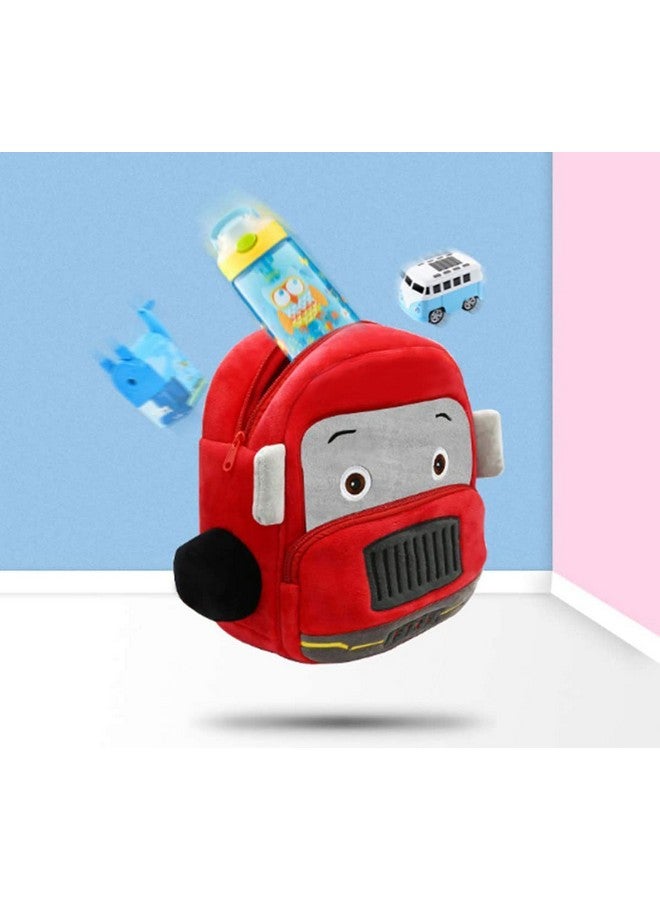 فرانتك حقيبة مدرسية ناعمة للسفر برسومات كرتونية لحيوانات الأطفال، حقائب ظهر من القطيفة الناعمة للأولاد والبنات من عمر 2 إلى 5 سنوات، مناسبة للأطفال/الأولاد/الفتيات، الحضانة، مرحلة ما قبل المدرسة، النزهة (Redfireengine)، سعة 10 لتر - Image 5
