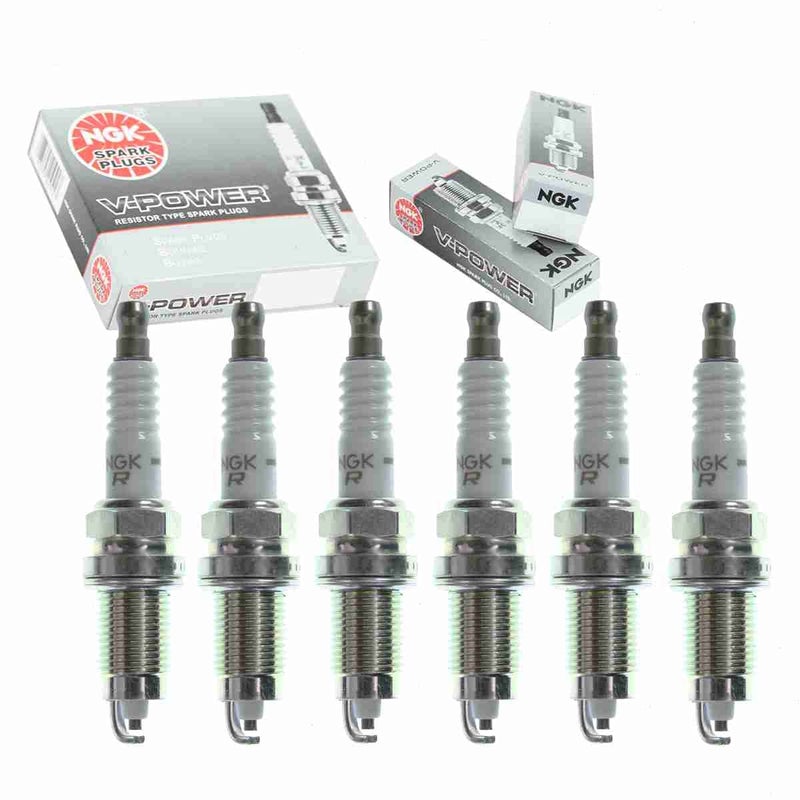 6 pc NGK VPower Spark Plugs compatible with Jeep Grand Cherokee 40L L6 19931998