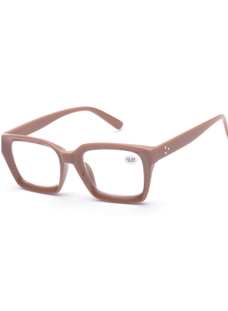 بوما للبصريات +2.50 نظاراه قراءة نسائي، نظارات قراءه طبيه مكبرة لتصحيح ضعف النظر  مع تقدم العمر ،إطار ريترو ولون جريء عدسات مضادة للتعب والضوء الأزرق، تصميم خفيف الوزن ،حمايه شاشة كمبيوتر  وحجب الضوء الأزرق ورؤية واضحة للقراءة - Image 4