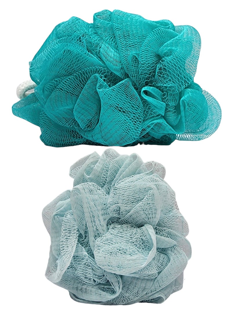 Sasha - 2-Piece Mesh Bath Sponge Loofah Multicolor 13cm - Image 1