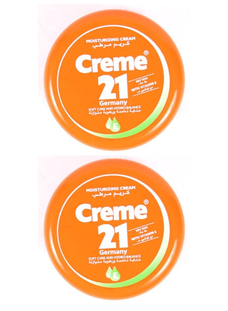 Creme 21 Two Pieces of Moisturizing Cream with Vitamin E 50ml
