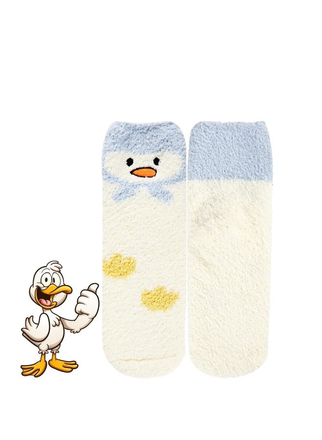 3 Pairs Fuzzy Socks, Warm Soft Slipper Sock, Fuzzy Bed Socks, Fluffy Kids Socks, Warm Comfy Girls Socks, Sleeping Thermal Fleece Plush Sock, for Winter Home Sleeping Holiday Gifts for Kids Girl - Image 4