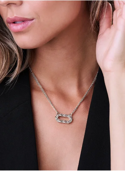 CERRUTI 1881 Giulia Twisted Cable Silver Women Necklace Jewelery