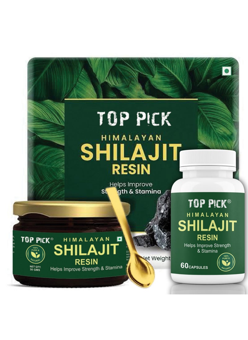 Top Pick - Himalayan Shilajit Resin 30g Strength & Stamina Enhancer with 60 Capsules - Image 1