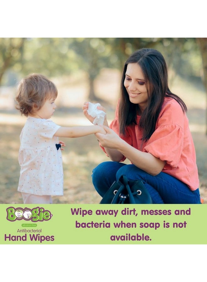 Boogie Antibacterial Hand Wipes by Boogie, Alcohol Free, Hypoallergenic and Moisturizing Aloe, Hand Wipes for Kids and Adults, 5 Packs of 20 (100 Total Wipes) - Image 2