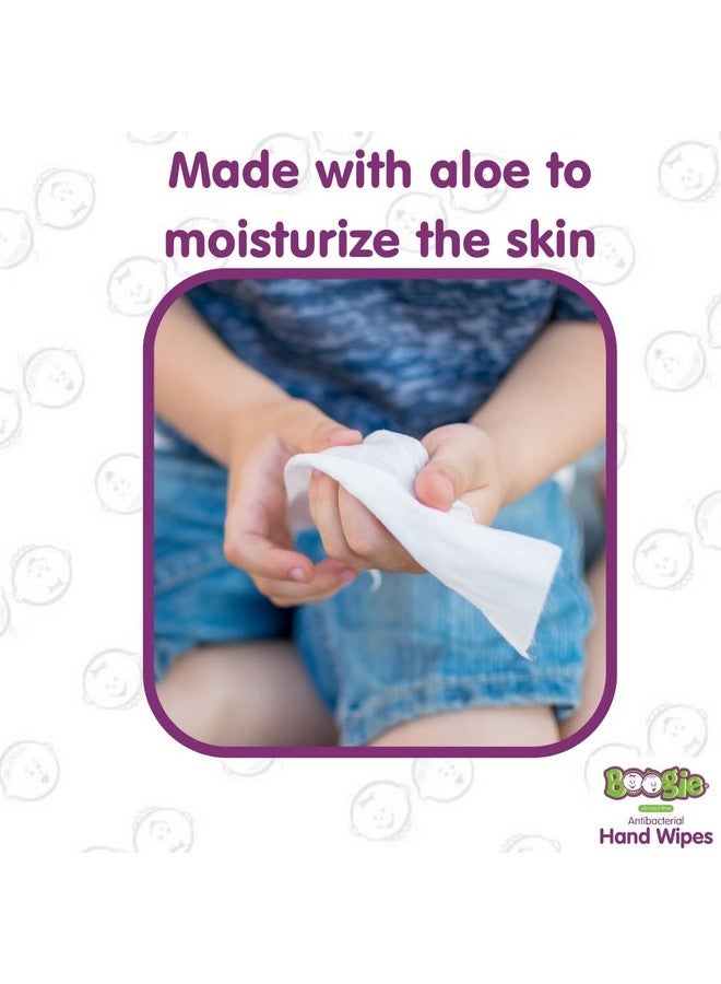 Boogie Antibacterial Hand Wipes by Boogie, Alcohol Free, Hypoallergenic and Moisturizing Aloe, Hand Wipes for Kids and Adults, 5 Packs of 20 (100 Total Wipes) - Image 4