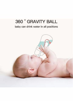 Excefore Sippy Cups for Toddlers 250ML, 360° Water Leak Proof Weighted Straw Cup with Handle Water Bottle Soft Spout Learner Cup with Graduated Anti-choking Handle Water Bottle Drop-resistant Cup (Blue)  - Image 5