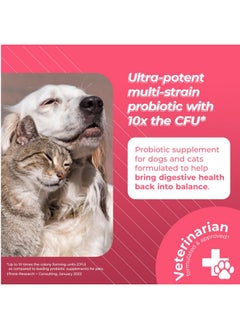 VetriScience Laboratories Vetri Mega Probiotics For Dogs & Cats, 7.5 Billion Cfu  8Strain Cat & Dog Probiotics For Digestive Health, Gut Health, Immune Support & Seasonal Allergies  120 Capsules  - Image 2