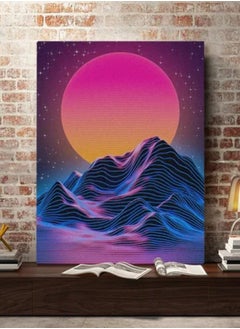 Synthwave, Vaporwave, Art, Landscape, Canvas, Poster, Painting, Wall, Art, Decoration, Living, Study, Home, Decoration, Prints, No Frame