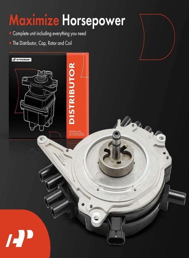 A-Premium Ignition Distributor with Cap and Rotor Compatible with Chevrolet Impala 1994-1996, Camaro, Corvette, Caprice & Buick Roadmaster & Cadillac Commercial Chassis, Fleetwood & Pontiac Firebird - Image 4